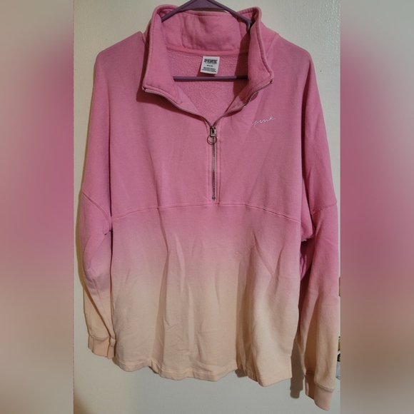 Victoria's Secret Pink Ombre Pullover Sweatshirt Size Medium (oversized) - Picture 1 of 4